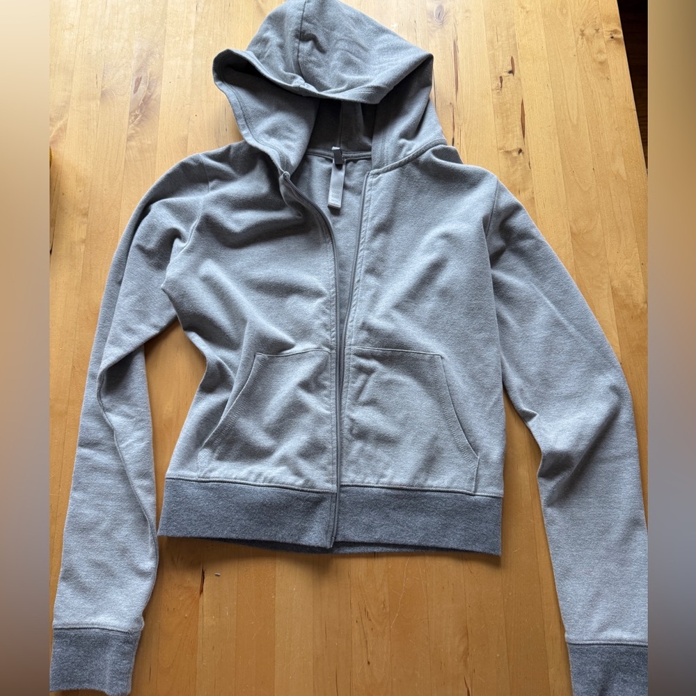 SKIMS gray zip hoodie